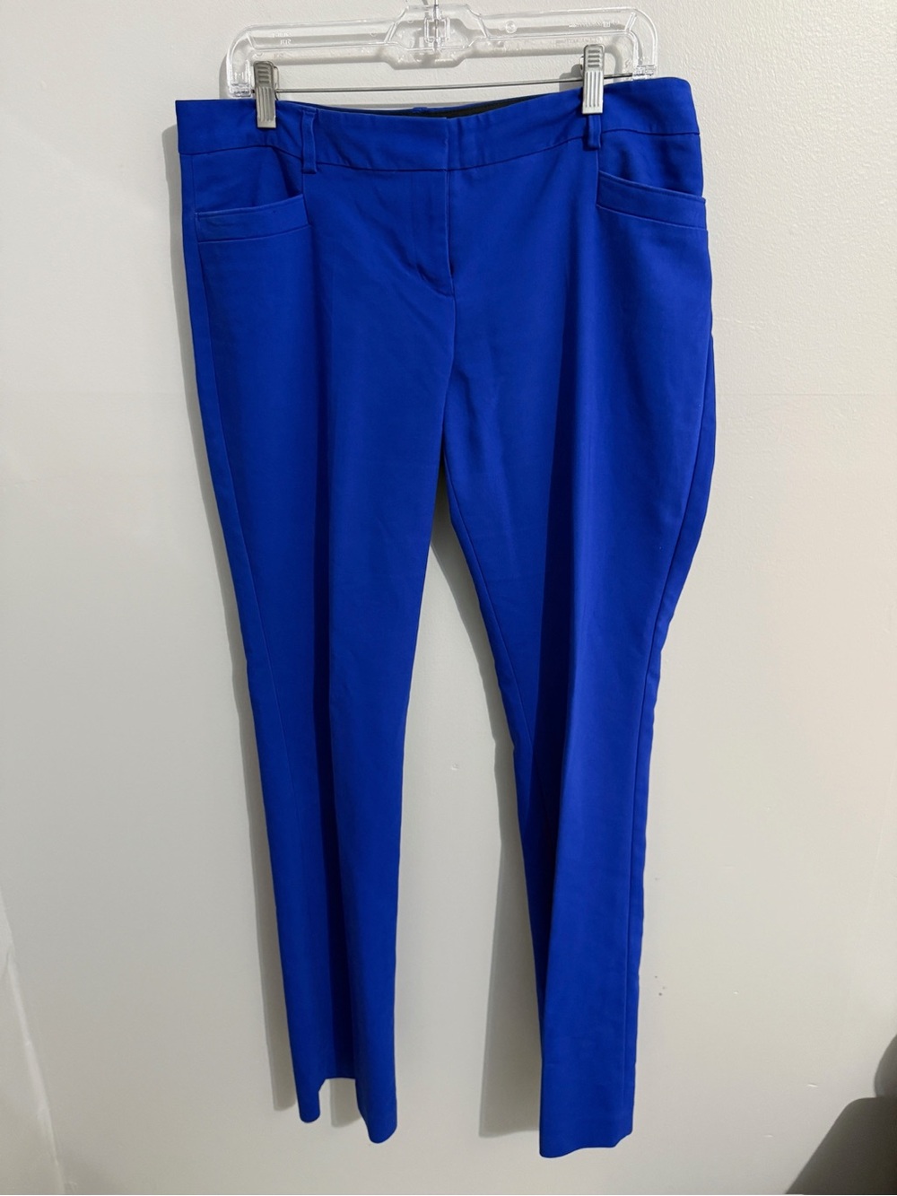 Express Pants Womens 10 Long Columnist Royal Blue Straight Leg Full Length